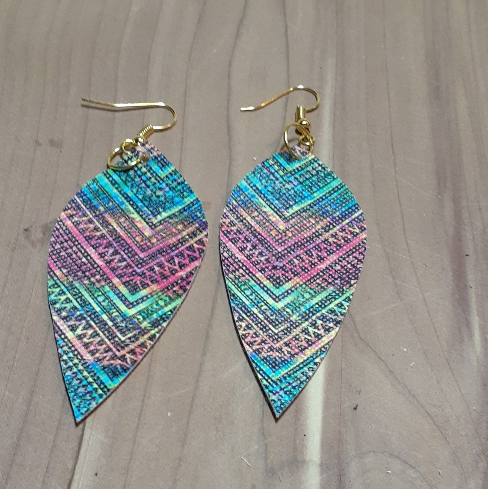 💕3/15💕 Faux leather earrings